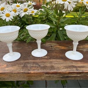 Milk Glass Dessert Cups